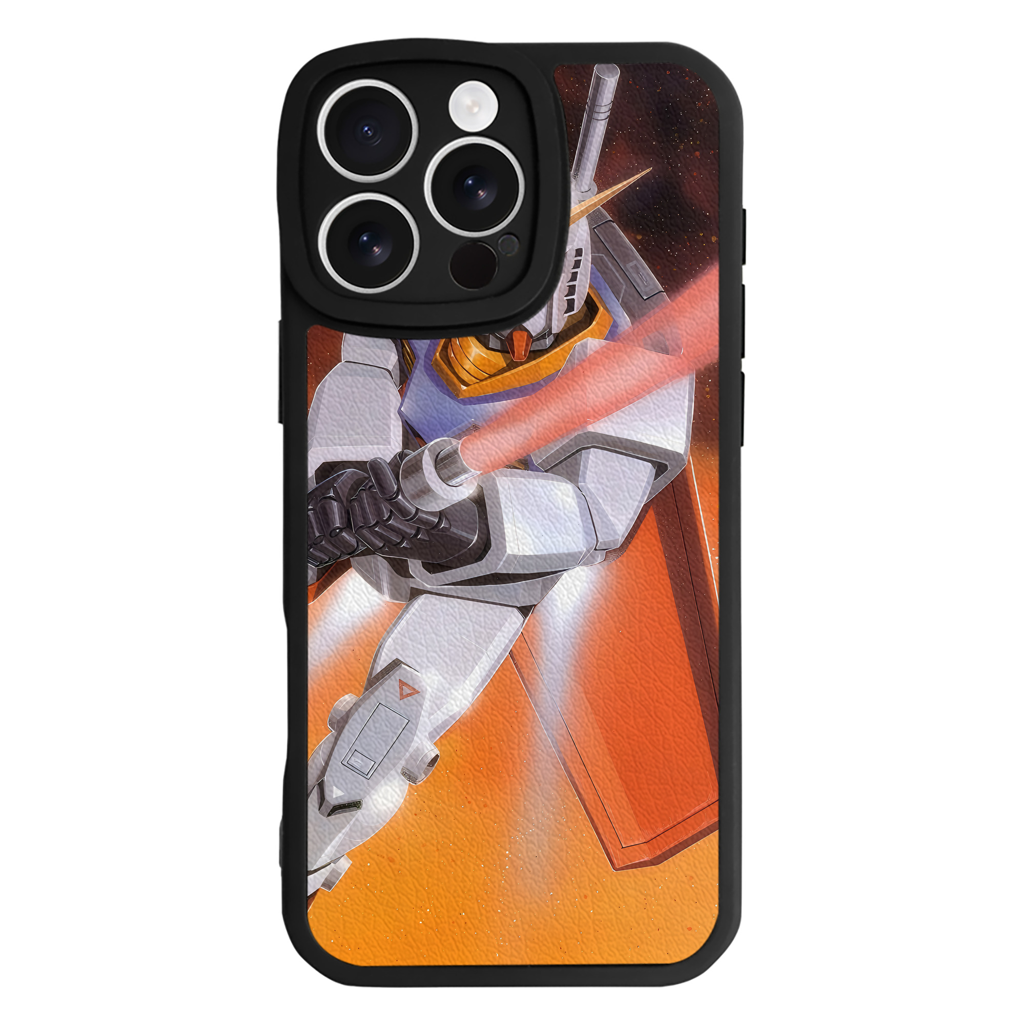 （画像用） 機動戦士ガンダム Mobile Suit Gundam 【iPhone 16シリーズ対応】シリコンスマホケース（レザー調） 材質：シリコン